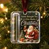 Christmas Cash Gift Ornament in Clear Acrylic with Built-In Money Holder and Hanging Ribbon for Tree Decors Display