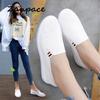 ZANPACE 2024 Новые женские туфли на плоской подошве Повседневные туфли с круглым носком Белые женские мокасины Осенняя дышащая женская обувь на платформе