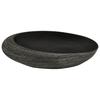 Countertop Basin in Grey and Black Oval Shape 59 x 40 x 14 cm Ceramic