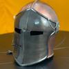 Barbouta Helmet 18G Steel Two Tone Copper Gray Armor Perfect for LARP, Cosplay, Reenactments,
