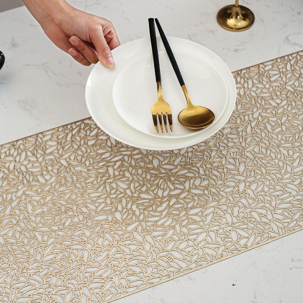 Rectangular Table Cover Anti-stain Tablecloth Long Hollow Table Runner  Banquet