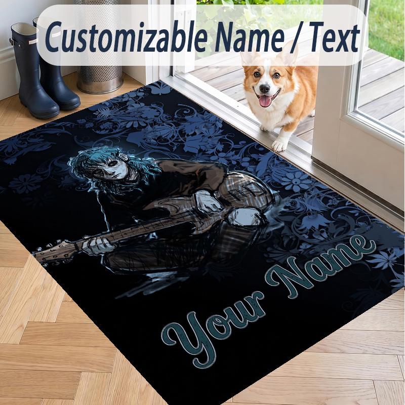 Custom Text Sally Face Pattern Floor Rug Soft Indoor Carpet Mat Living Room Bedroom