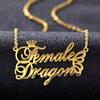 NEWNORTH Custom Name Necklace Stainless Steel Jewelry Personalized Custom Crown Double Name Pendant Couple Necklace for Women