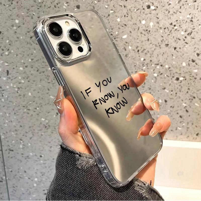 Модный Чехол для Телефона с Зеркалом для Макияжа для IPhone 17 17E 16E 15 14 13 12 Plus 16 Pro 17 Pro Max Роскошный Ударопрочный Защитный Чехол из ТПУ