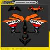 Графика наклеек PowerZone Custom для KTM RC 250 RC 390 2017-2020  SUPERMOTO Наклейки на фон мотоцикла Комплект