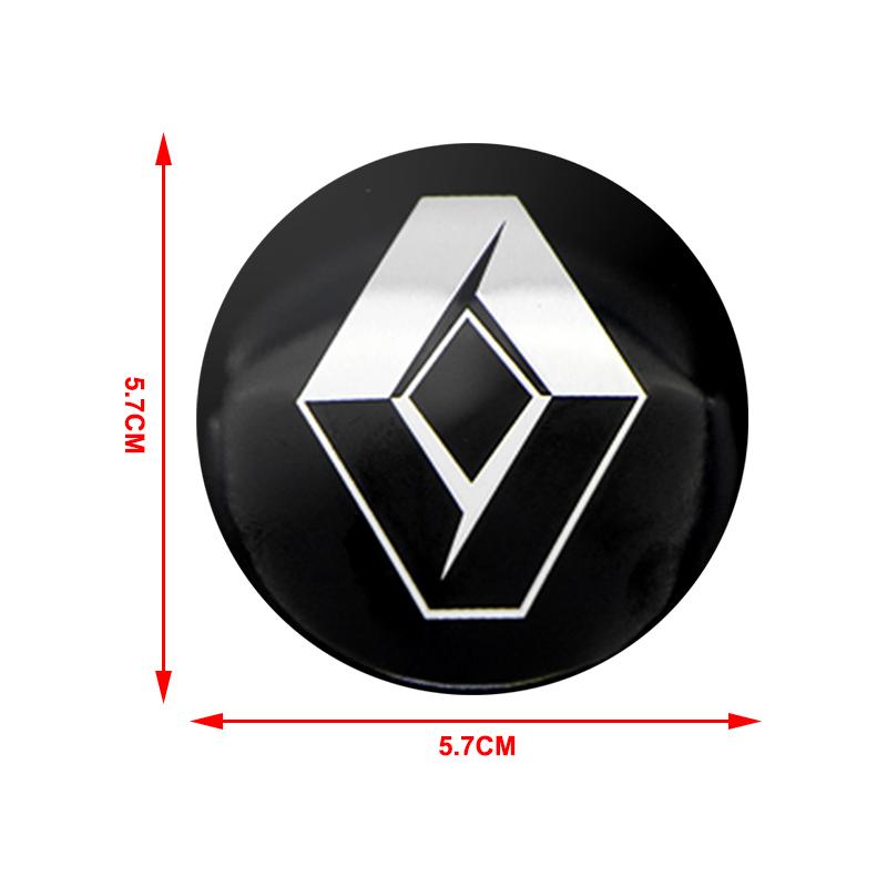 4pcs New Car Wheel Center Hub Cap Rim Cover Emblem Sticker For Renault Megane 2 3 Twingo Clio Talisman Captur Car Accessories