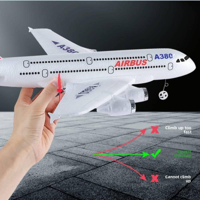 Airbus A380 Two Channel Foam Rc Aircraft With Balance Gyroscope For Flight Practice And Play