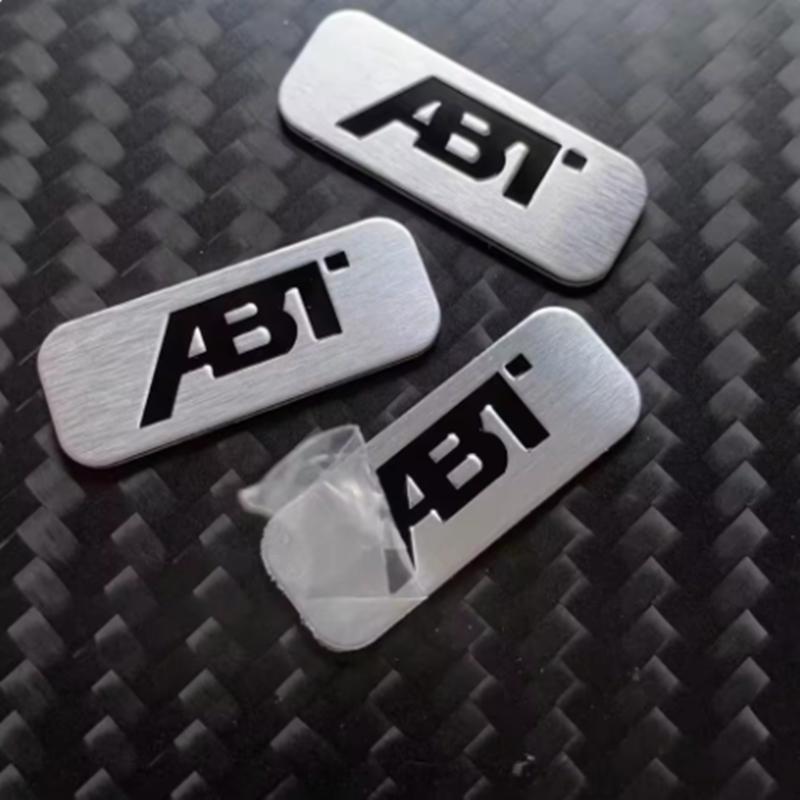 3pcs Metal Sticker Interior Steering WheelInstrument panel control panel steering wheel Sticker Badge Styling Decals For ABT