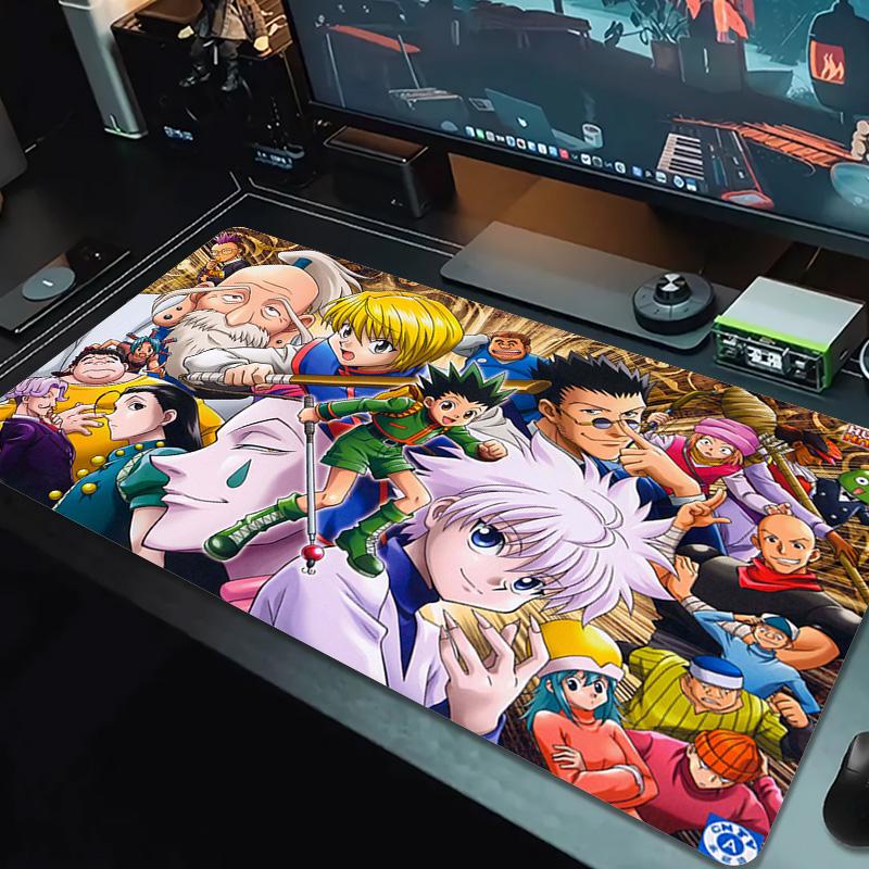 Anime Hunter x Hunter Color Mouse Pad Large Gaming Table Cushion Non-slip Laptop Tablet Big Mousepad XXL Mat Mini PC Playmat With Lock edge