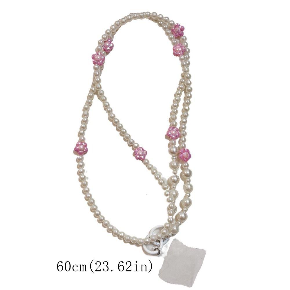 Hanging Rope Crossbody Phone Strap Flower Beads Phone Neck Straps  Hanging Ornaments