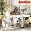 Fox Themed Decorative Pillow Covers Pattern Cushion Cover Suitable for Sofa Bedroom Car Pillow Cover