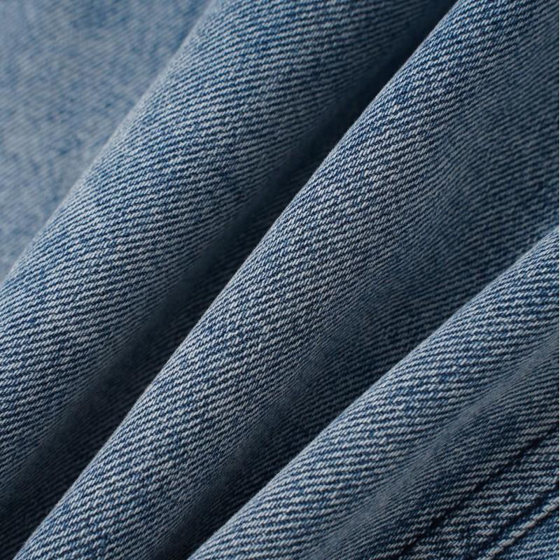 Mens Retro American Style Denim Jacket Loose Fit Collar Zip-Up Casual Outerwear Winter