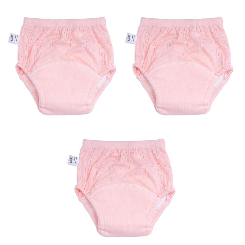 3PC Baby Cotton Mesh Learning Pants Children Ribbing Training Pants Baby Mesh Pants