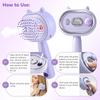 Spray Comb with LED Light 3-in-1 Nano Mist Hair Brush Silicone Massage Comb, Detangling Travel Comb Water Spray Dry Hair Care