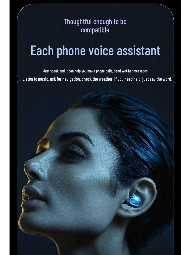 Мини Bluetooth-наушники M9S с двумя наушниками - Беспроводные, с шумоподавлением, стереозвуком, долгим временем работы от батареи