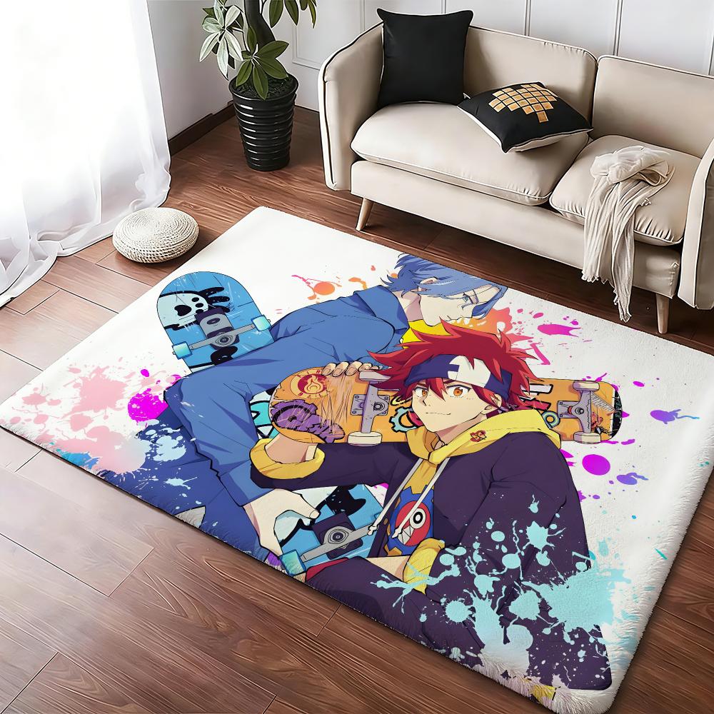 Anime Cool Boy Sk8 The Infinity Floor Mat Soft Thickened Absorbent Non-Slip Bedroom Living Room Door Mat Home Decor Flannel Rugs