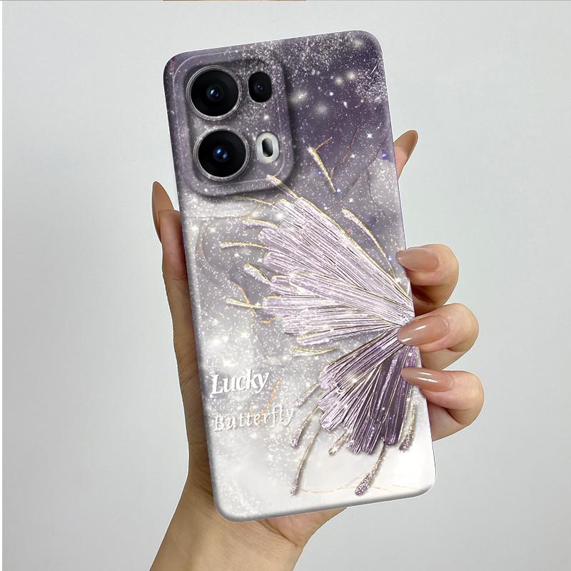 For OPPO Reno 13 Pro CPH2697 Coque Reno 13Pro 5G Soft Silicone Phone Case Sweet Painted Cartoon Bumper Funda Printed Back Cover