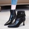 French Pointed High-Heeled Ankle Boots For Women  New Autumn Winter Slim Heeled Women'S Boots