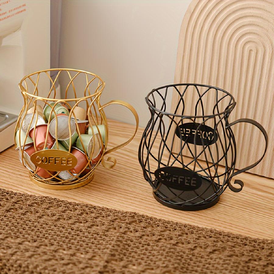 1 шт. Элегантный черный держатель для капсул в форме чайника - Многофункциональная роскошная стойка для демонстрации и хранения кофейных капсул, закусок и конфет - Идеально подходит для дома