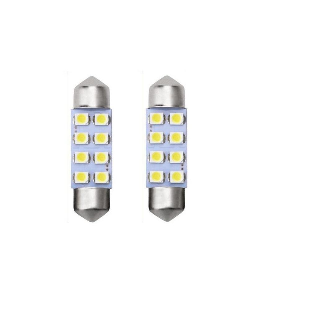 10/4 шт. 31 мм, 36 мм, 39 мм, 41 мм светодиодные лампы 2835 8SMD, автомобильная купольная лампа с двойным наконечником на крыше, лампа для чтения