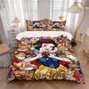 3 шт. Мультяшный комплект постельного белья «Белоснежка и семь гномов», включает 1 пододеяльник и 2 наволочки, Удобное постельное белье