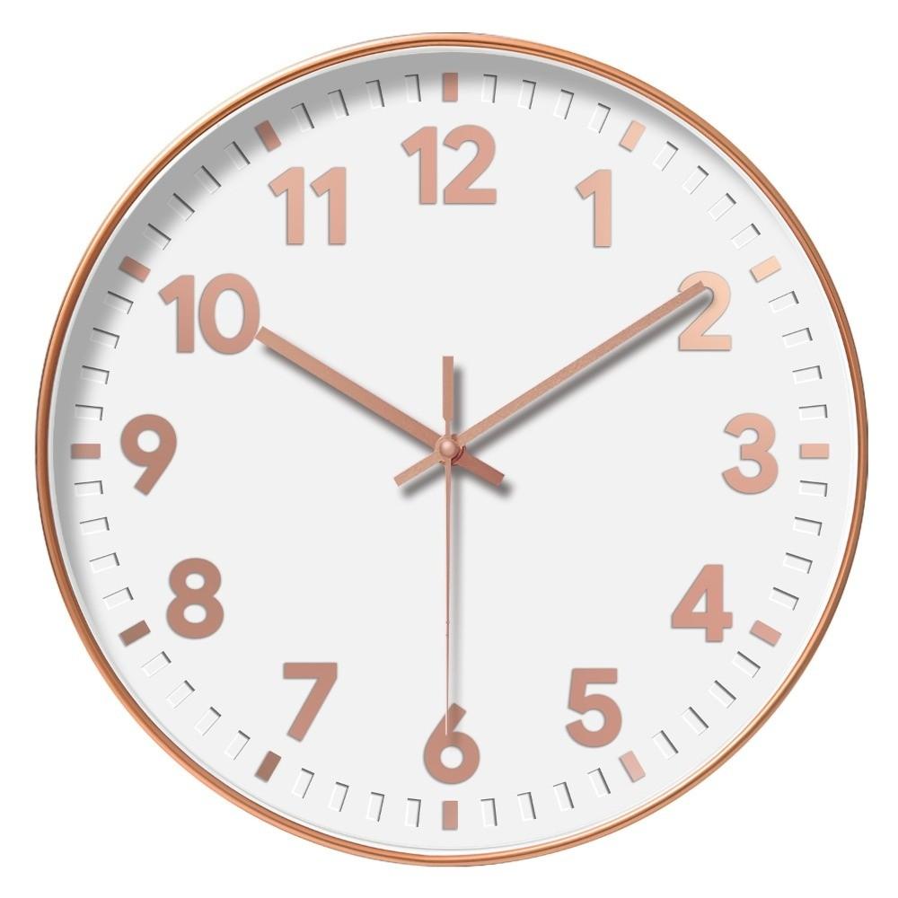 Silent Wall Clock Round Hanging Watch Living Room Decoration Quartz Wall Clock Hotel
