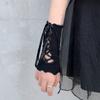 1Pair Lolita Style Diy Gloves Sweet Girl Lace Up Ruffles Arm Sleeve Jk Gothic Fingerless Glove For Women Halloween Accessories