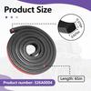 326A0004 Ribbed Bulkhead Seal Strip 3/5 in x 65 in, Self-Adhesive EPDM Ribbed Foam Rubber Weather Stripping for Tonneau Cover, Truck Bed Cover, RV,