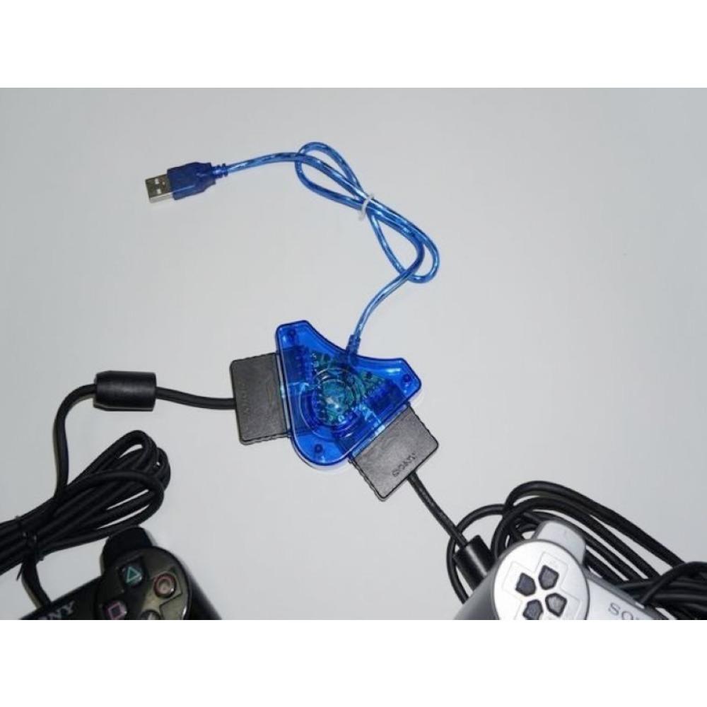 Двойной USB-адаптер, кабель-конвертер для Sony PlayStation 1/2 PS One PSX, проводной контроллер, геймпад, джойстик для ПК, ноутбука