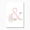 Baby Girl Pink Flowers Canvas Poster Nursery Wall Art Print Modern Letters Painting Wall Pictures Nordic Kid Bedroom Decoration