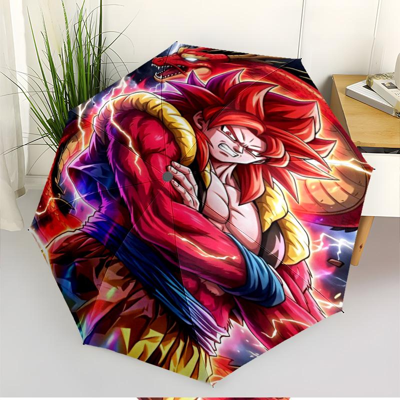 Автоматический складной зонт с принтом DRAGON BALL, Портативный складной зонт, Для улицы, Поездок на работу, Кемпинга, Идеальный подарок на день рождения