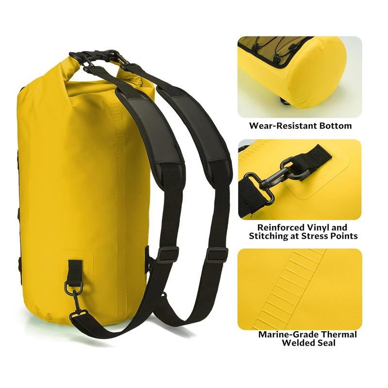 40L Floating Dry Bag for Kayaking Swimming Beach Waterproof Water Sports Rafting Boating Backpack Mesh Kayak Roll Top Travel Bag