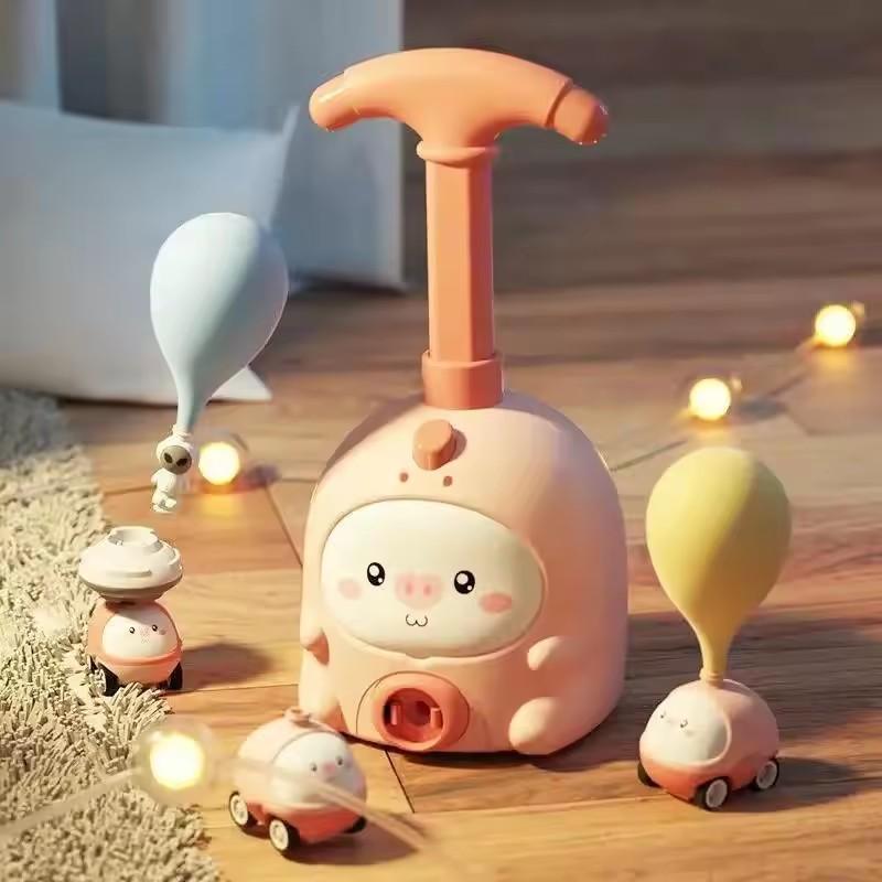 Детские игрушки-запускатели ракетных шаров, развивающие инерционные игрушки на воздушной тяге, автомобиль с воздушным шаром, башня, научные игрушки для детей, подарок на Новый год