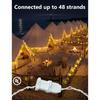 Summer Beach String Lights Plug in, 12FT 20LED UL Listed Connectable Hawaiian Tropical Party Fairy Lights Flamingo Palm Tree Pineapple, Outdoor Theme