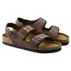 Birkenstock Кожаные Мягкие Удобные Толстая Подошва Универсальная Пряжка Дышащие Обувь Пляжные Сандалии Унисекс Сандалии Коричневые 0034871