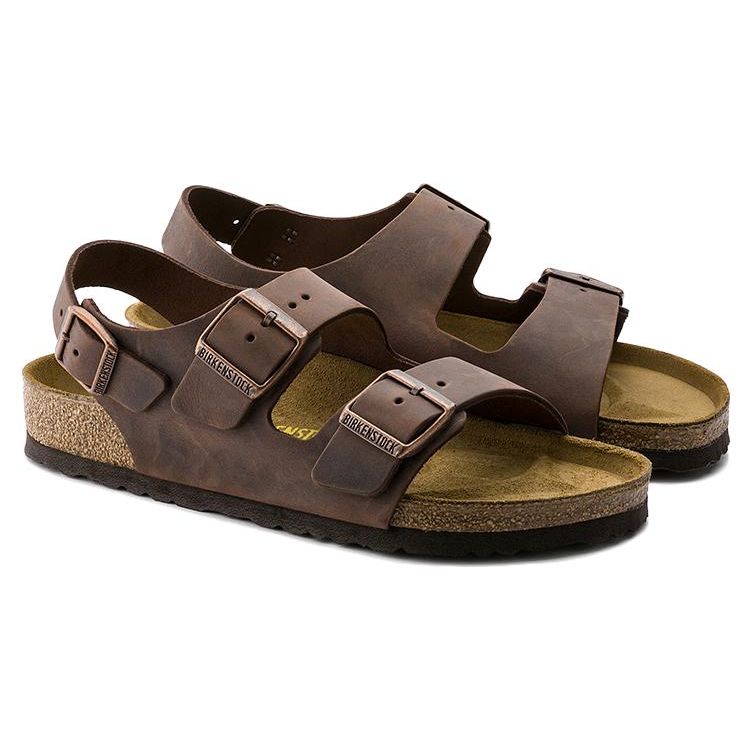 Birkenstock Кожаные Мягкие Удобные Толстая Подошва Универсальная Пряжка Дышащие Обувь Пляжные Сандалии Унисекс Сандалии Коричневые 0034871