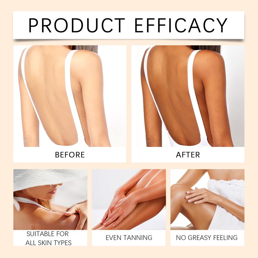 Крем для загара без солнца для тела Увлажняющий загар Здоровый загар Мягкий и комфортный Легкий загар Глубокое увлажнение