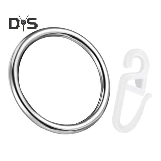 50 шт. кольца для занавесок для душа, высокопрочные полированные, без деформации, антикоррозийный сплав, плавное скольжение, надежно расположенная занавеска для ванной комнаты