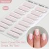 Harunouta Jelly Pink Glitter Semi Cured Gel Nail Sticker Long-Lasting UV Nail Sticker UV/LED Extension Gel Polish Full Cover