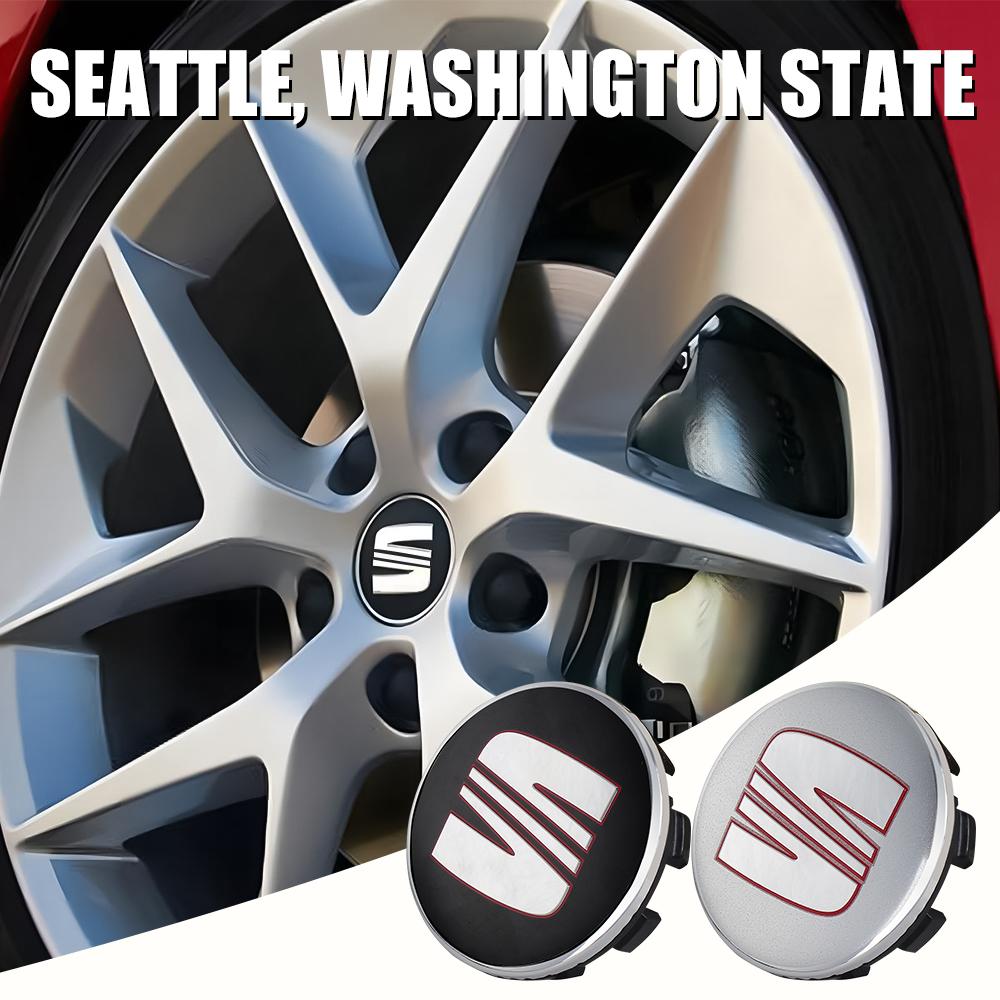 vhzh5 4pcs 56mm Car Styling Wheel Center Cap Hub Sticker Accessories For SEATCupra FR Racing Arona Ibiza 6j Leon Mk1 Mk2 Ateca Altea