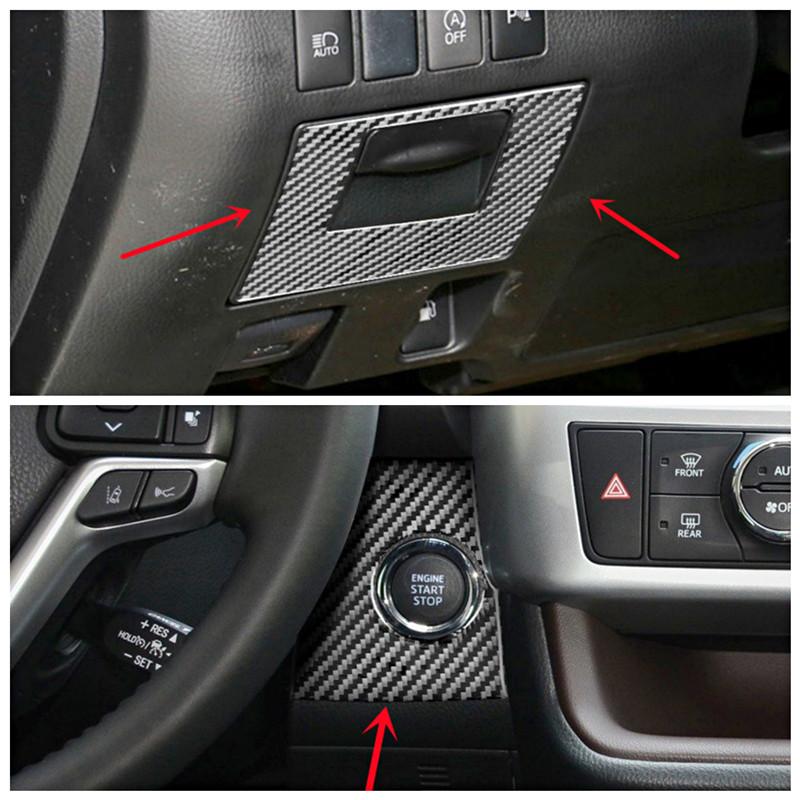 Настоящее углеродное волокно, внутренние декоративные наклейки для автомобиля, полоски, наклейка, чехол для Toyota Highlander 2015-2018, салон автомобиля