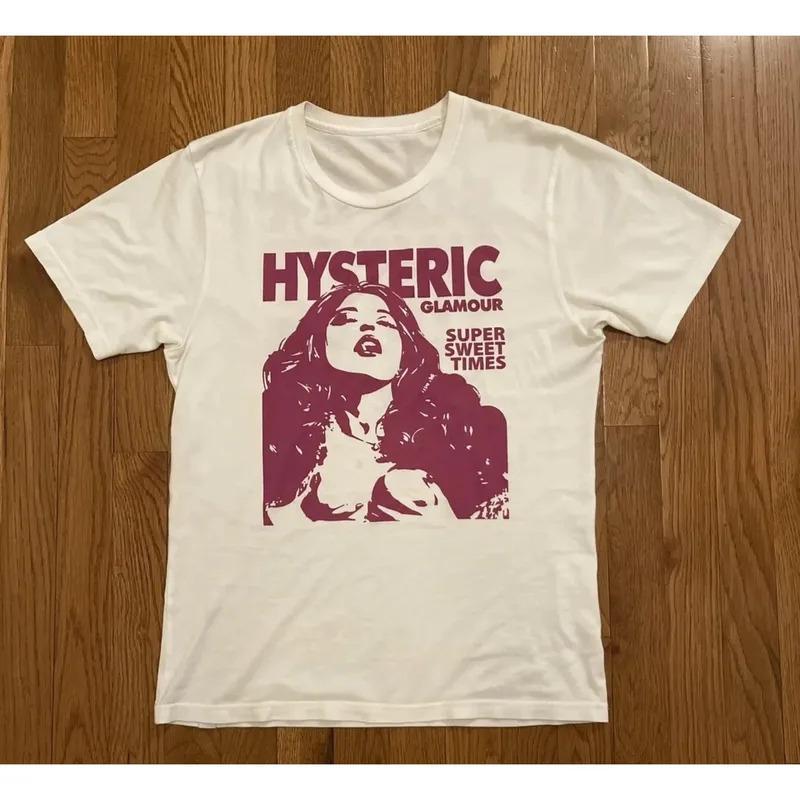 BAD GIRL CONNECTIONS Vintage Girl Portrait Y2k Street Trendy Brand T-Shirt Cotton Graphic Tee Unisex Unisex Summer Streetwear