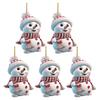 5 Pcs Christmas Snowman Ornament 2D Flat Acrylic Snowman Hanging Decoration Cartoon Snowman Pendant for Christmas Tree Mantel Door Decor