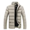 Men's Fall and Winter Plus Size Stand-up Collar Warm Jacket Filled with Cotton Loose Casual Warm Jacket