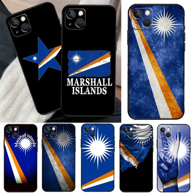 Чехол с флагом Маршалловых островов для iPhone 16 15 14 Pro Max Plus 13 Pro Max 11 12 Mini Чехол Coque
