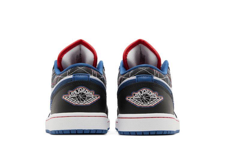 Кроссовки Air Jordan 1 Low SE индустриального синего цвета Sashiko