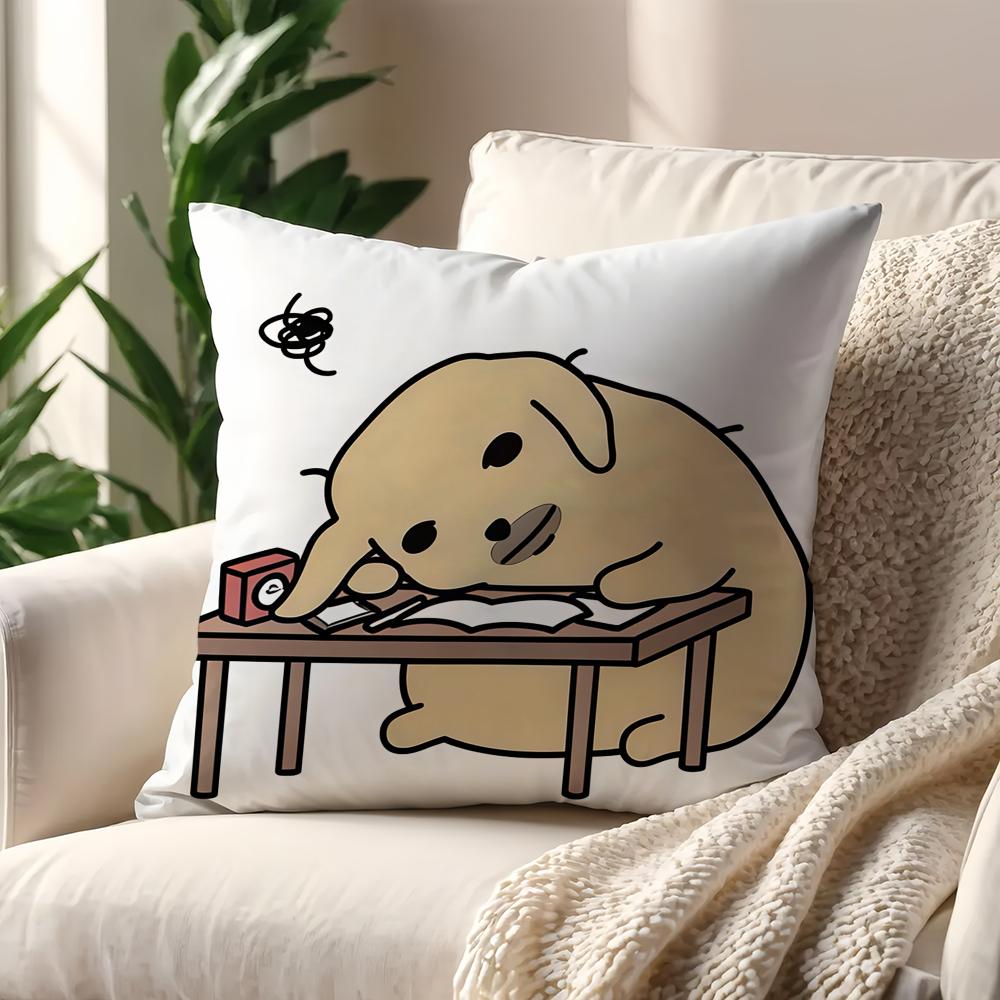 funny kawaii nNudaeng Dog Meme cushion cover For Pillow Printing Sofa Decoration Home Car Room Coffee Office Nordic Simplicity