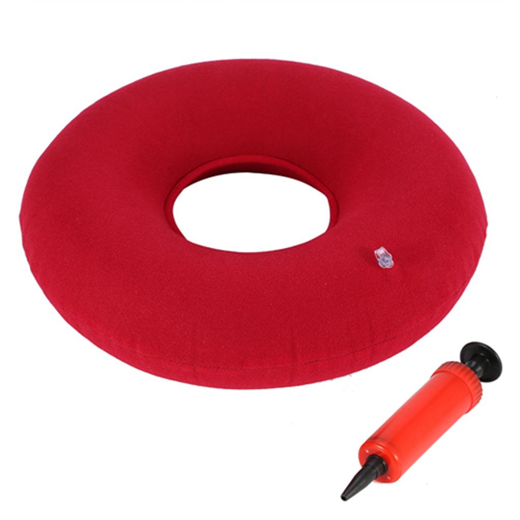 3Colors New Inflatable Round Chair Pad Hip Support Hemorrhoid Seat Cushion With Pump