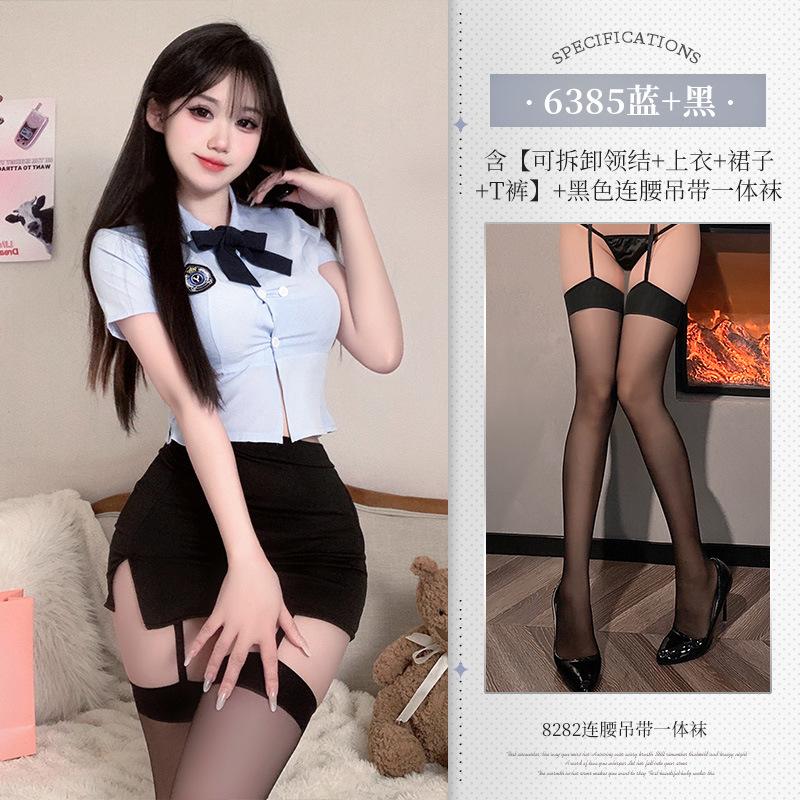 Cute Sexy Lingerie Women Slim Fit Student Clothe Cosplay Sexy Schoolgirl Outfit JK Uniform Hip Wrap Skirt Role Temptation In Bed