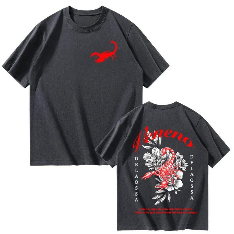 Rapper Delaossa Veneno New Album Print Tshrit Mens Women Clothes Tops Harajuku 2026 summer Casual Crewneck Hot Sale Streetwear